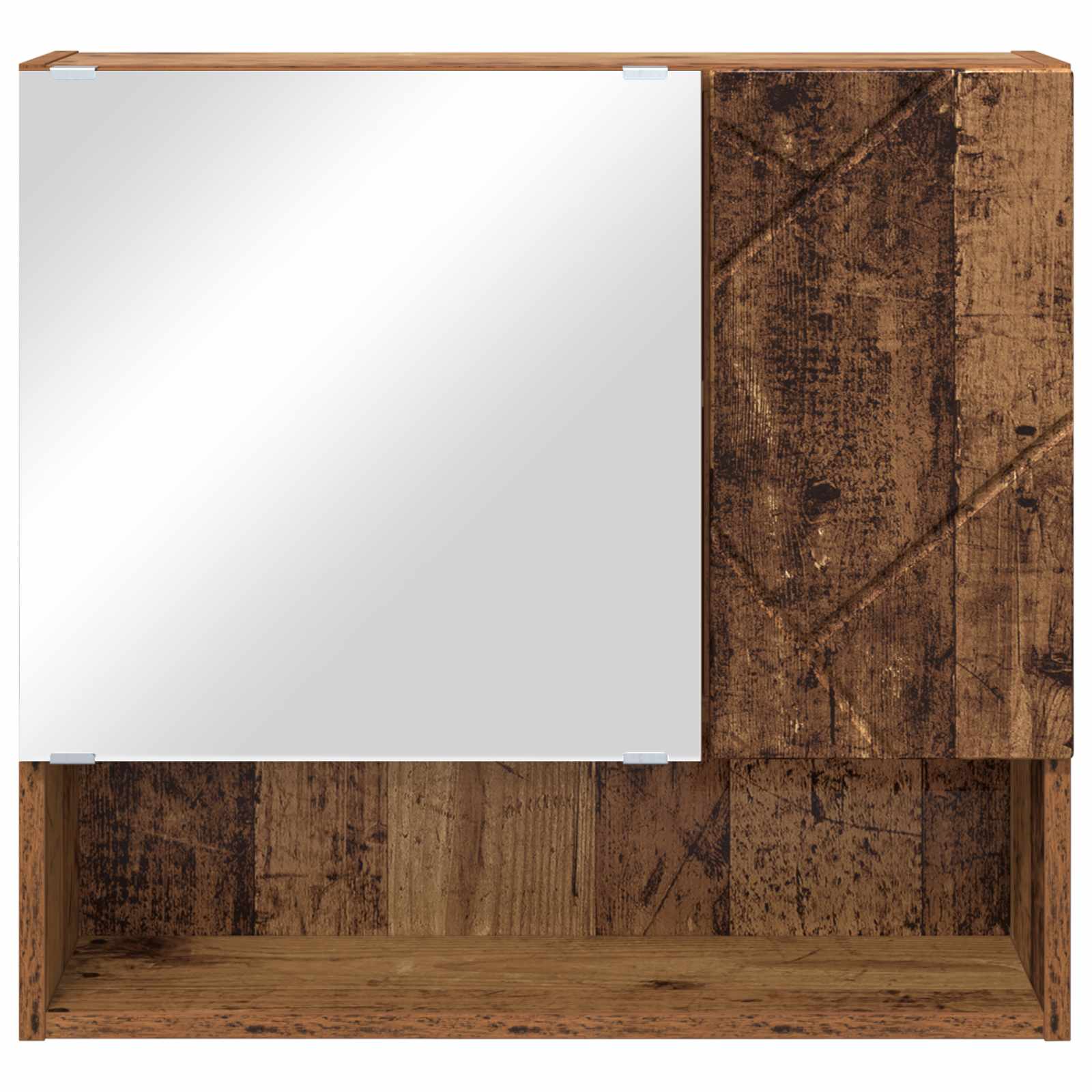 vidaXL Mirror Cabinet Old Wood 59 x 17 x 55 cm Engineered Wood 6