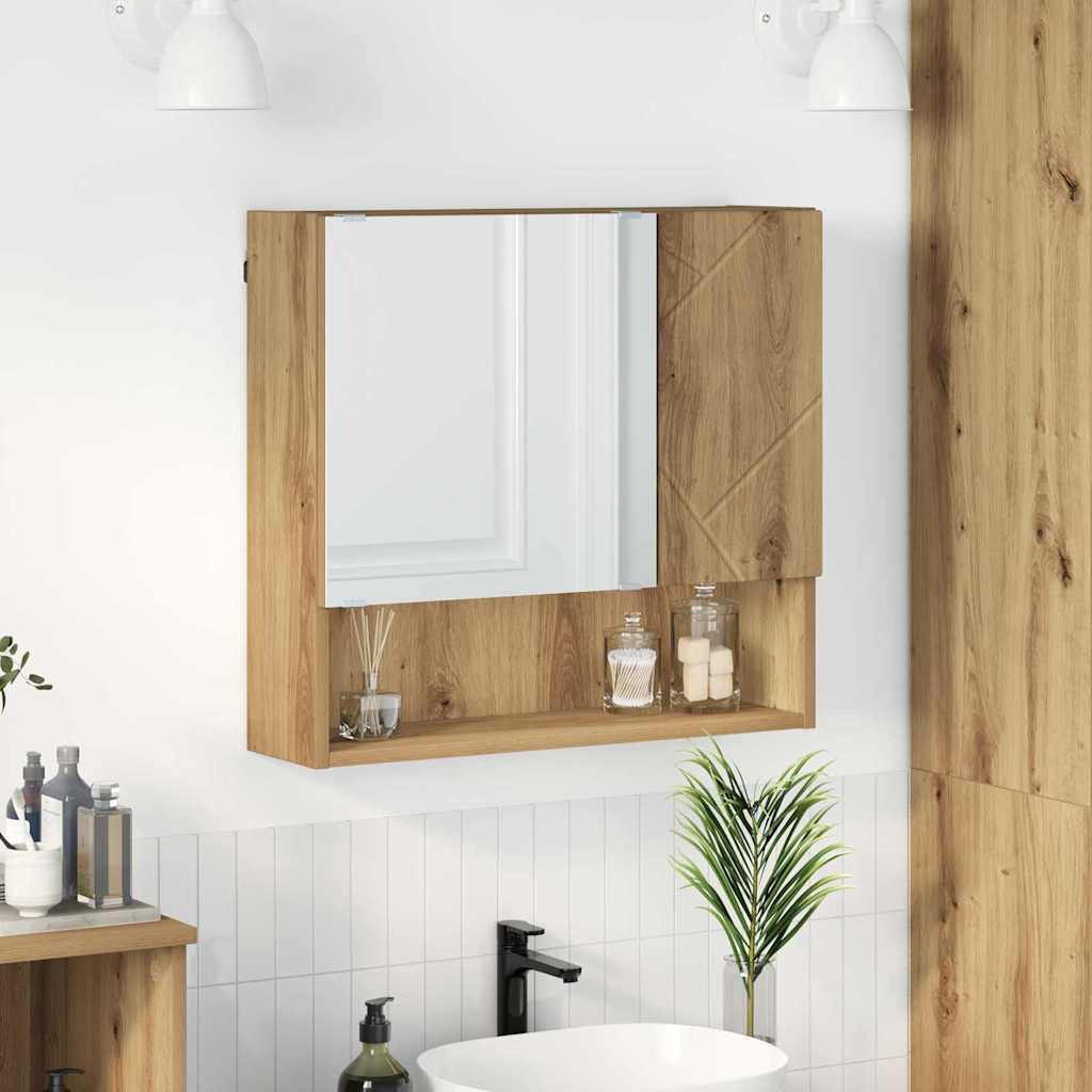 vidaXL Mirror Cabinet Artisan Oak 59 x 17 x 55 cm Engineered Wood 1