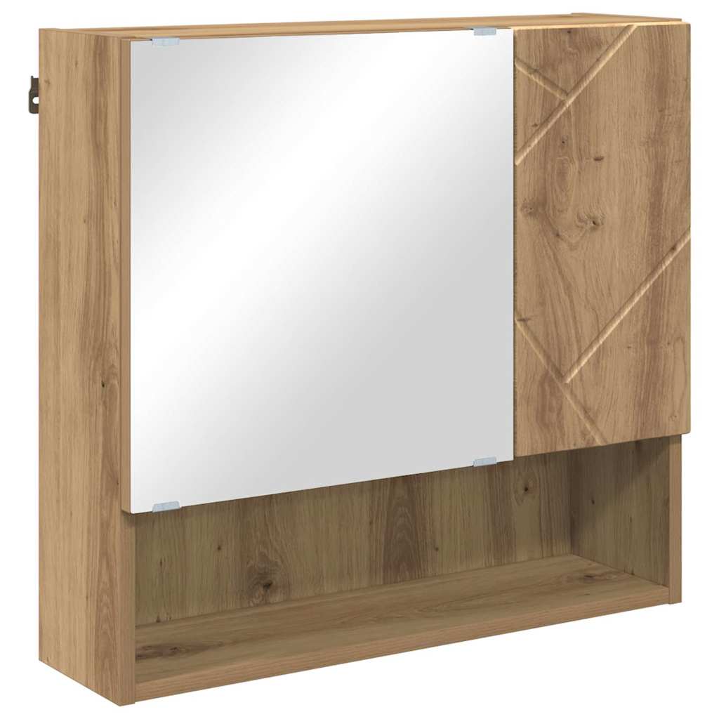 vidaXL Mirror Cabinet Artisan Oak 59 x 17 x 55 cm Engineered Wood 2