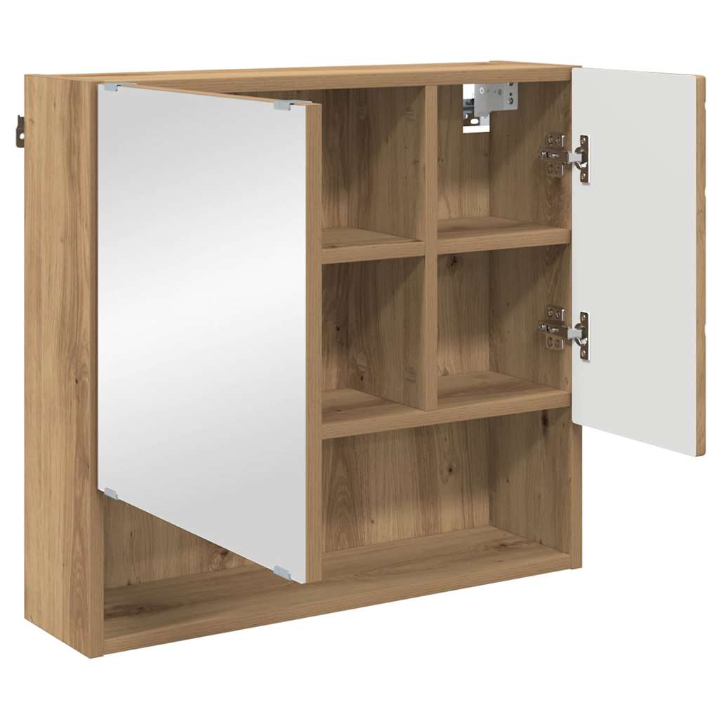 vidaXL Mirror Cabinet Artisan Oak 59 x 17 x 55 cm Engineered Wood 5