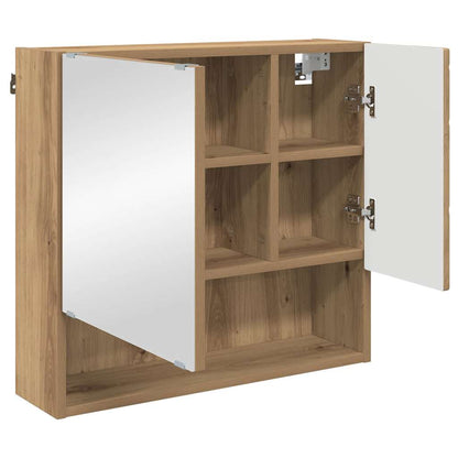 vidaXL Mirror Cabinet Artisan Oak 59 x 17 x 55 cm Engineered Wood 5