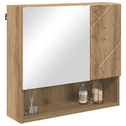 vidaXL Mirror Cabinet Artisan Oak 59 x 17 x 55 cm Engineered Wood 3
