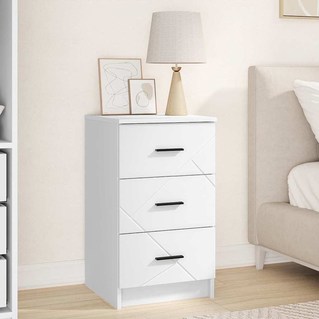 vidaXL Bedside Cabinet White 38 x 38 x 66 cm Engineered wood 1