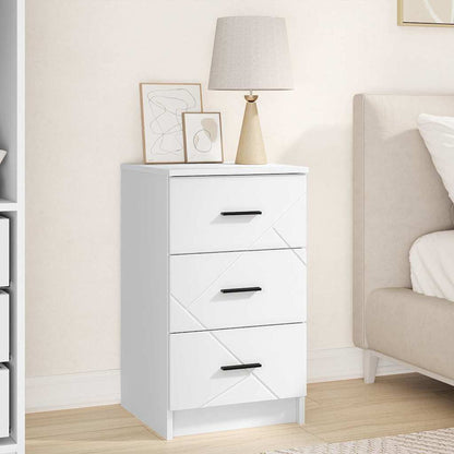 vidaXL Bedside Cabinet White 38 x 38 x 66 cm Engineered wood 1