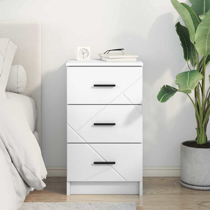 vidaXL Bedside Cabinet White 38 x 38 x 66 cm Engineered wood 4