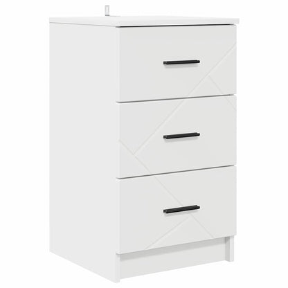 vidaXL Bedside Cabinet White 38 x 38 x 66 cm Engineered wood 2