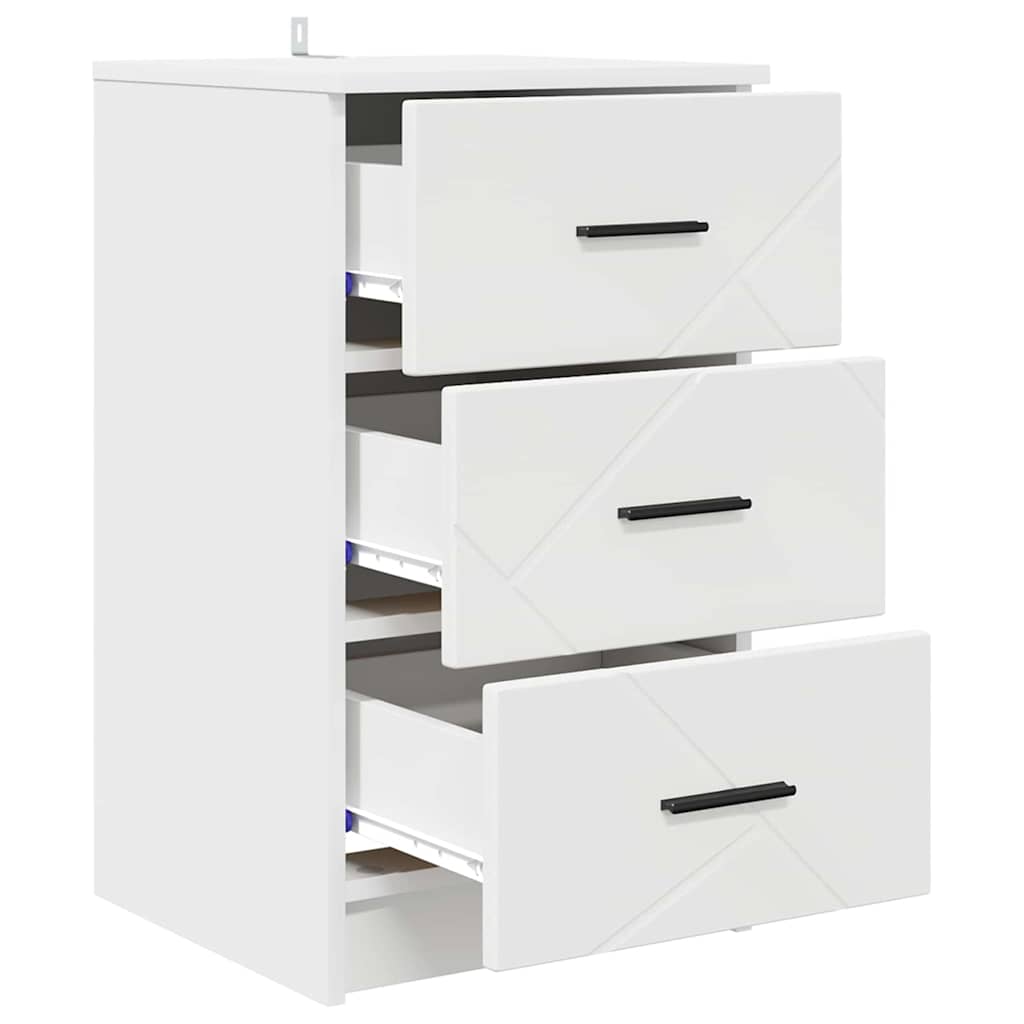 vidaXL Bedside Cabinet White 38 x 38 x 66 cm Engineered wood 5