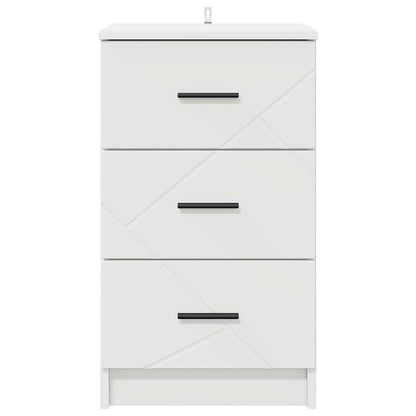 vidaXL Bedside Cabinet White 38 x 38 x 66 cm Engineered wood 6