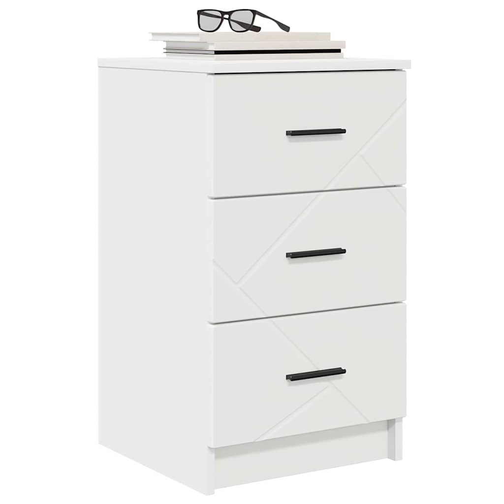 vidaXL Bedside Cabinet White 38 x 38 x 66 cm Engineered wood 3