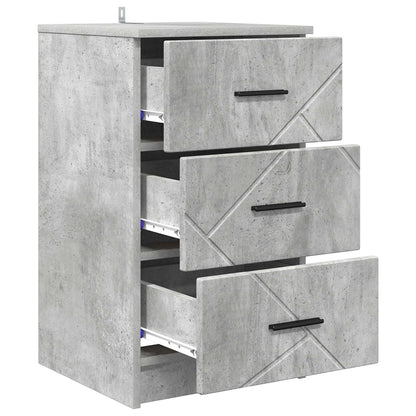 vidaXL Bedside Cabinet Concrete grey 38 x 38 x 66 cm Engineered wood 5