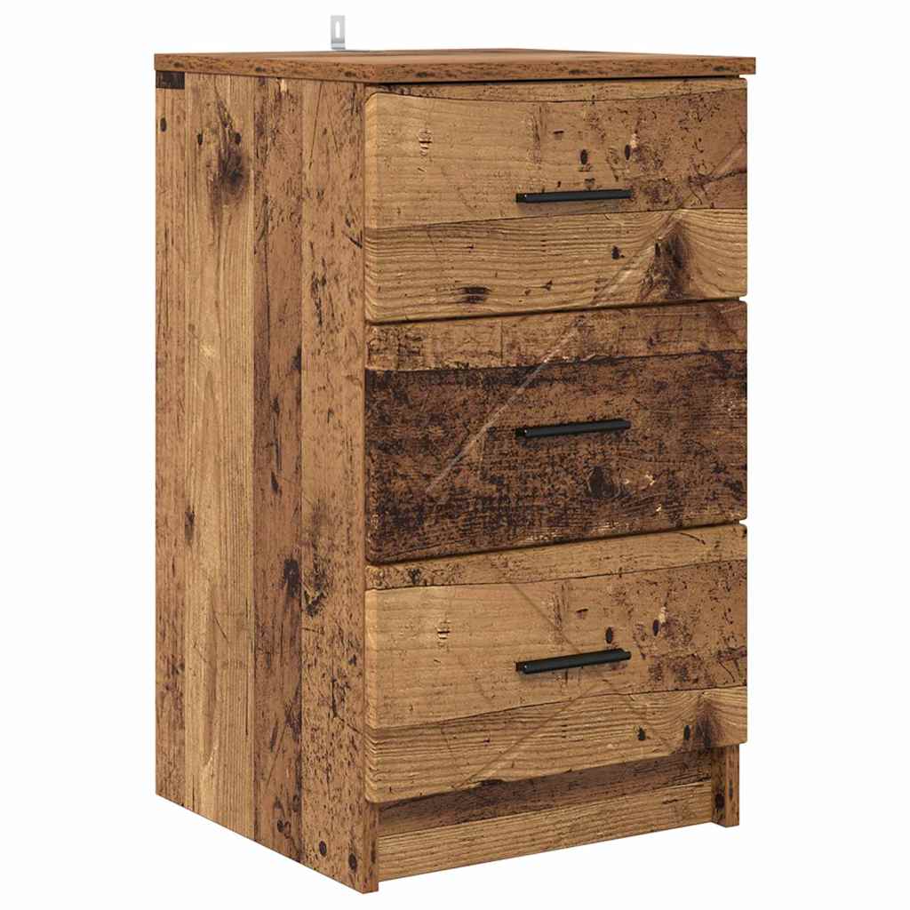 vidaXL Bedside Cabinet Old wood 38 x 38 x 66 cm Engineered wood 2