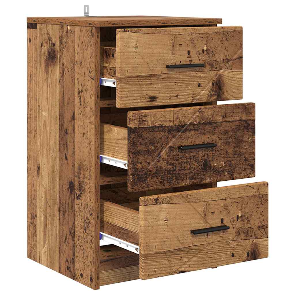 vidaXL Bedside Cabinet Old wood 38 x 38 x 66 cm Engineered wood 5