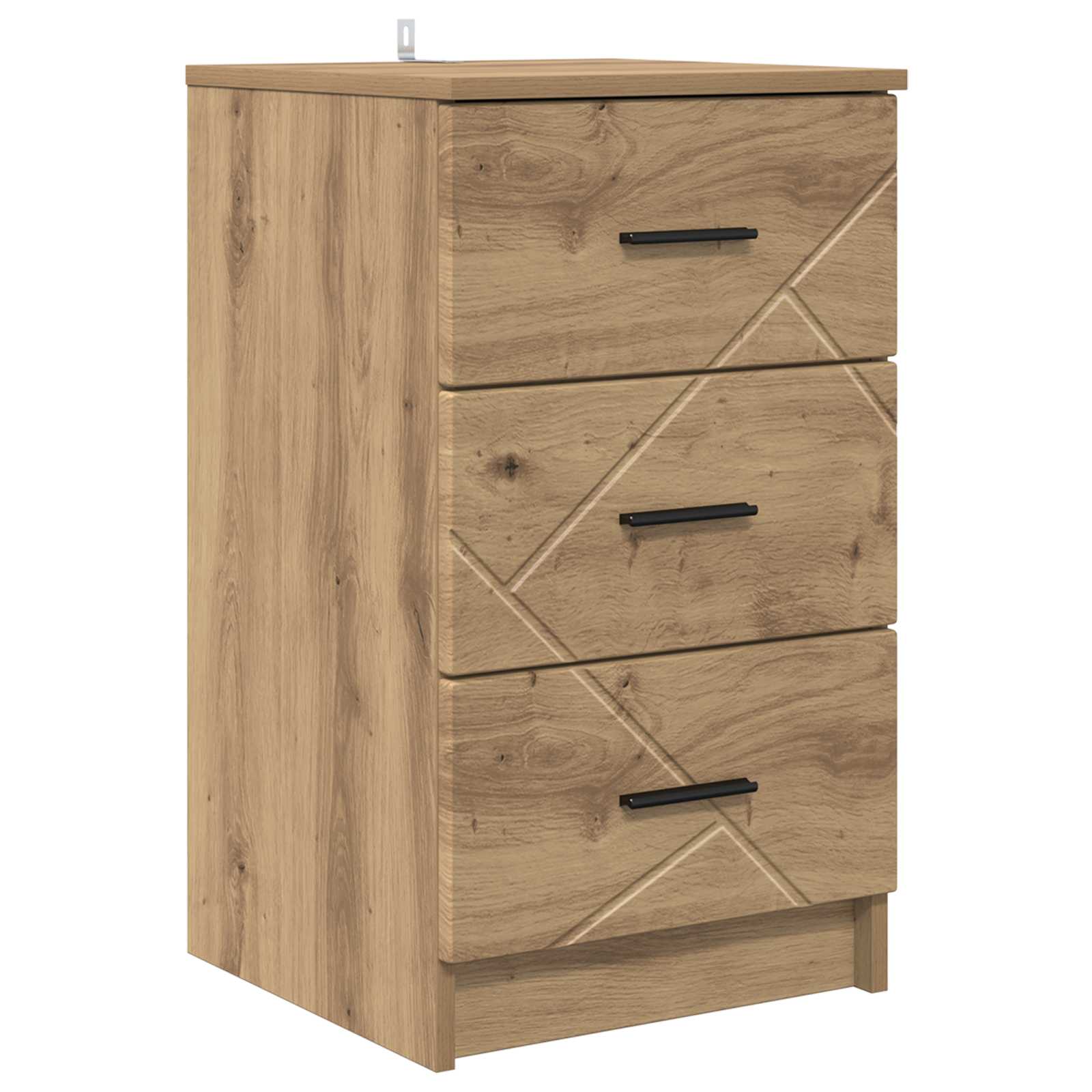 vidaXL Bedside Cabinet Artisan oak 38 x 38 x 66 cm Engineered wood 2