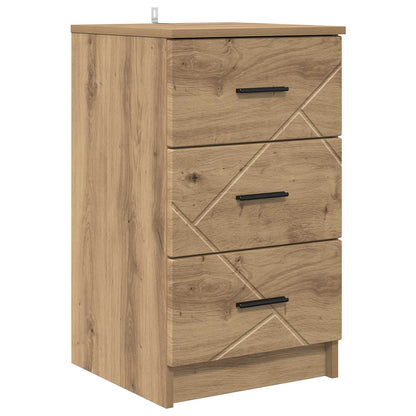 vidaXL Bedside Cabinet Artisan oak 38 x 38 x 66 cm Engineered wood 2