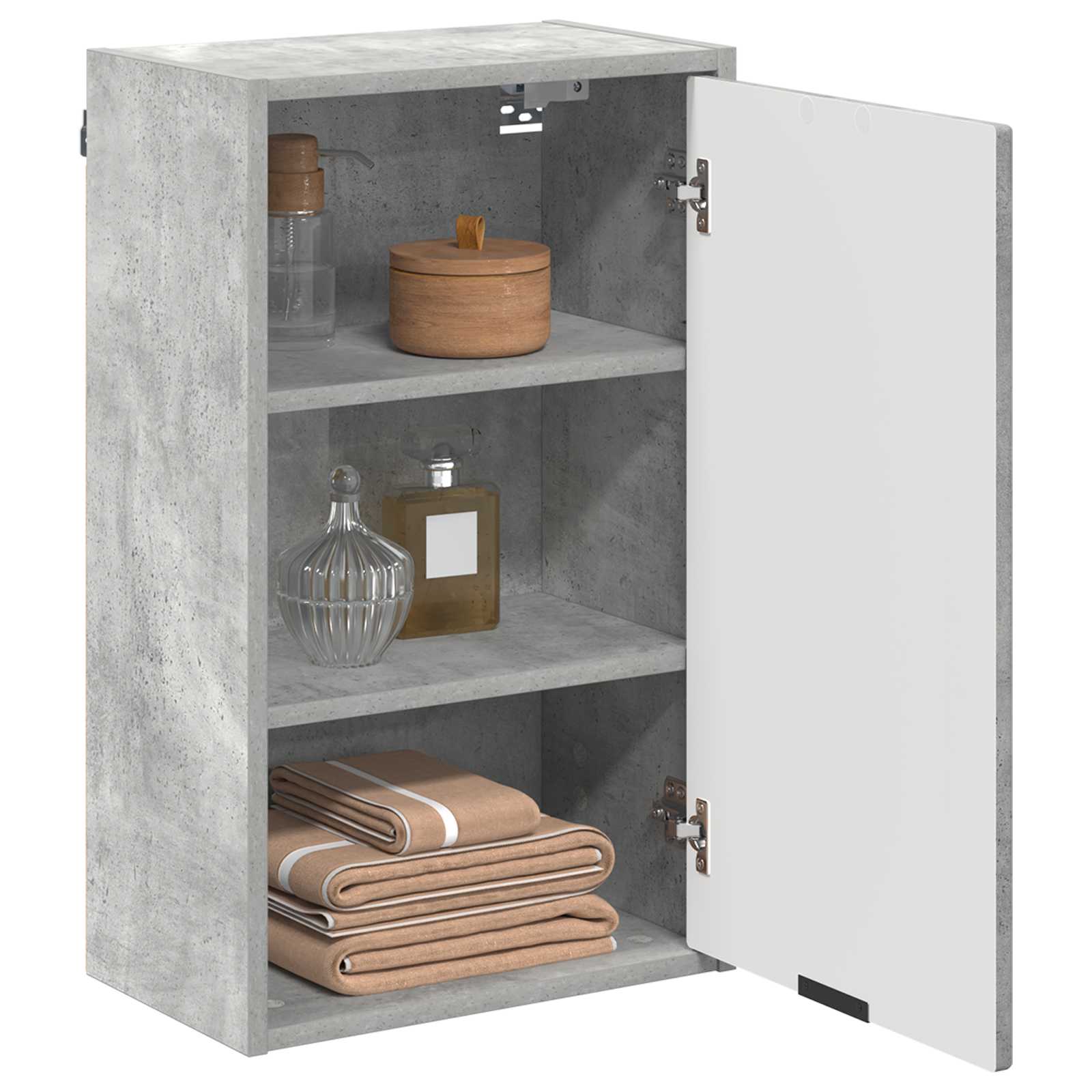 vidaXL Bathroom Cabinet Concrete Grey 39 x 23.5 x 65 cm 3