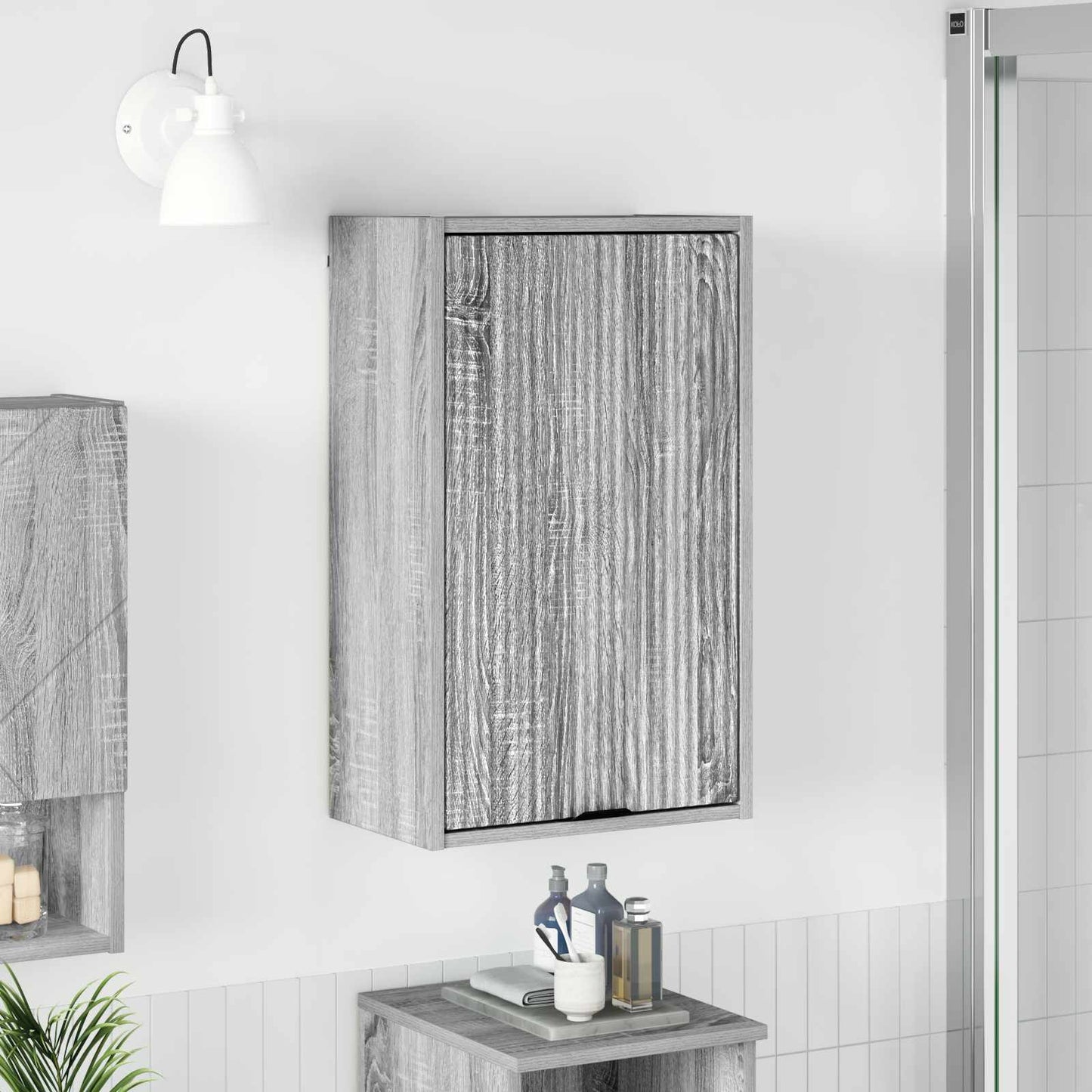 vidaXL Bathroom Cabinet Grey Sonoma 39 x 23.5 x 65 cm 1