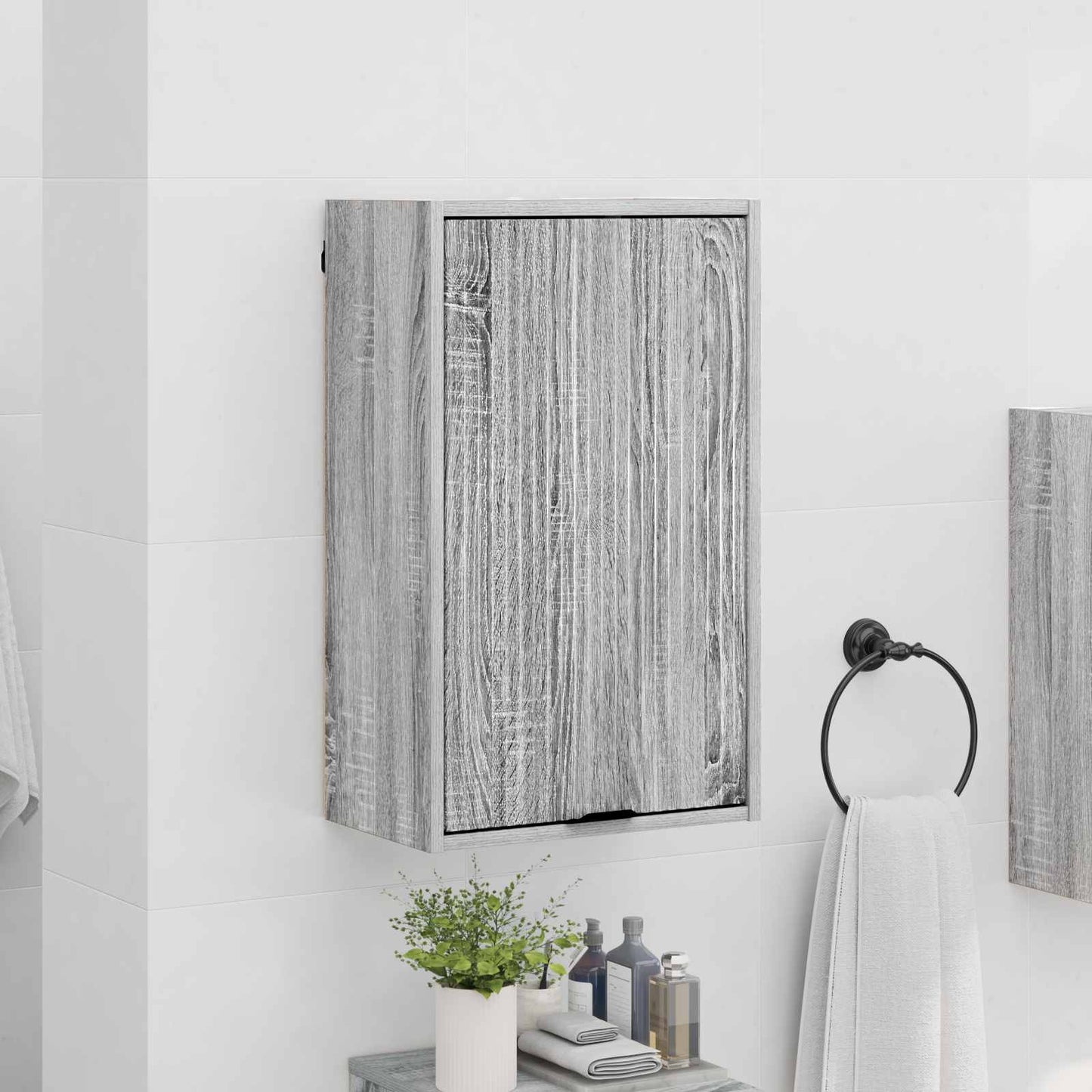vidaXL Bathroom Cabinet Grey Sonoma 39 x 23.5 x 65 cm 4