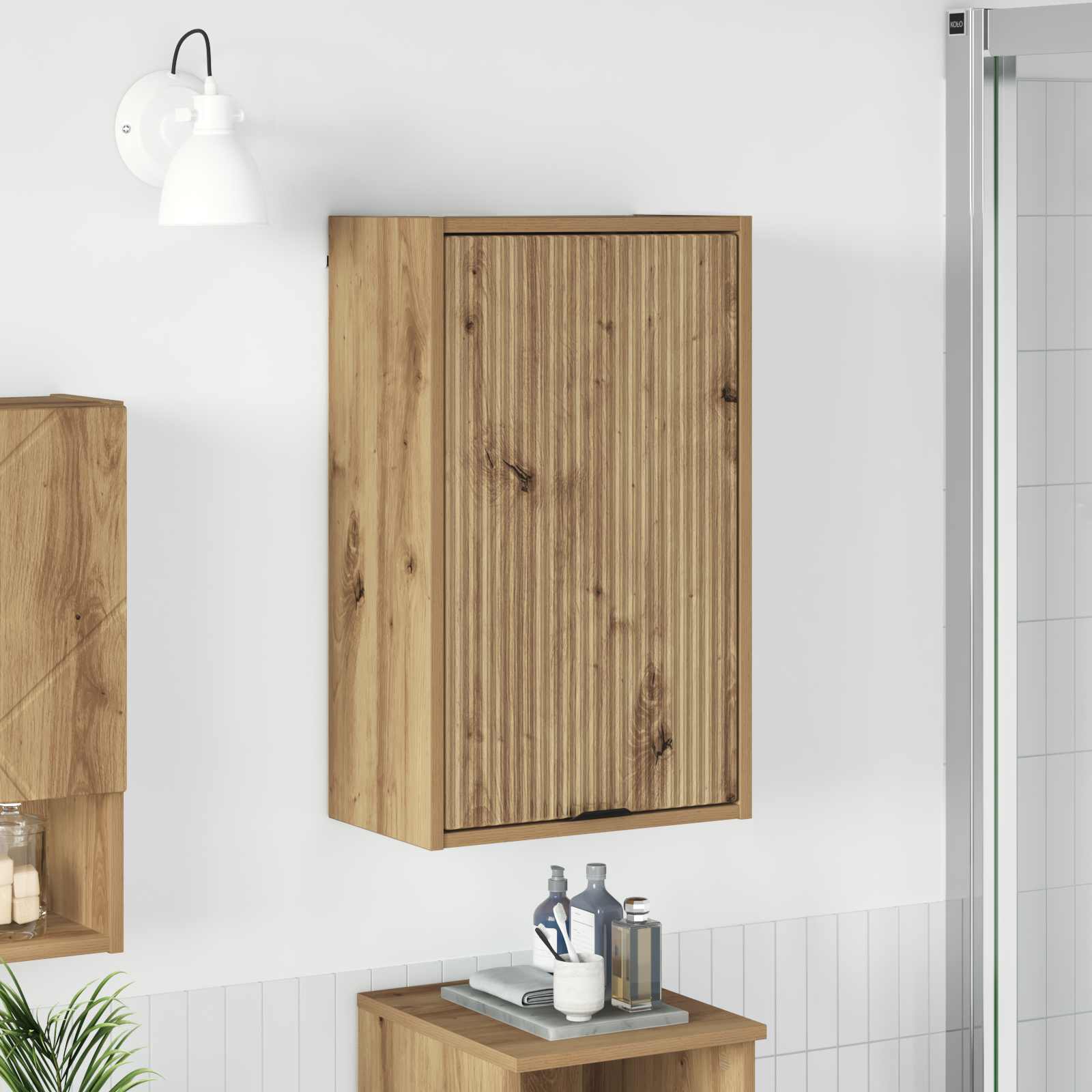 vidaXL Bathroom Cabinet Artisan Oak 39 x 23.5 x 65 cm 1