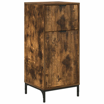 vidaXL Bathroom Cabinet Smoked Oak 39.5 x 36 x 88 cm 2