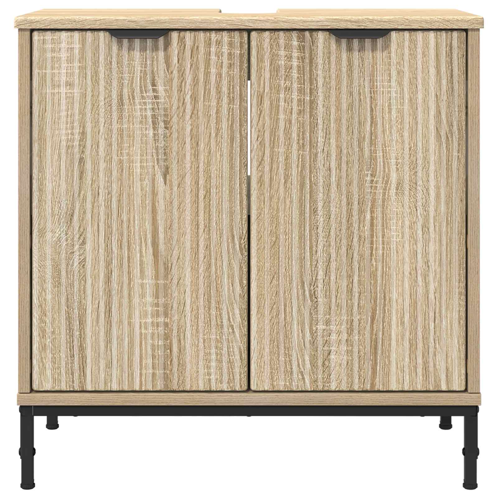 vidaXL Bathroom Sink Cabinet Sonoma Oak 60.5 x 33.5 x 61 cm 6