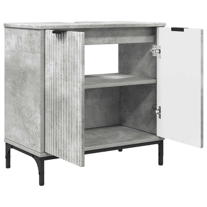 vidaXL Bathroom Sink Cabinet Concrete Grey 60.5 x 33.5 x 61 cm 5
