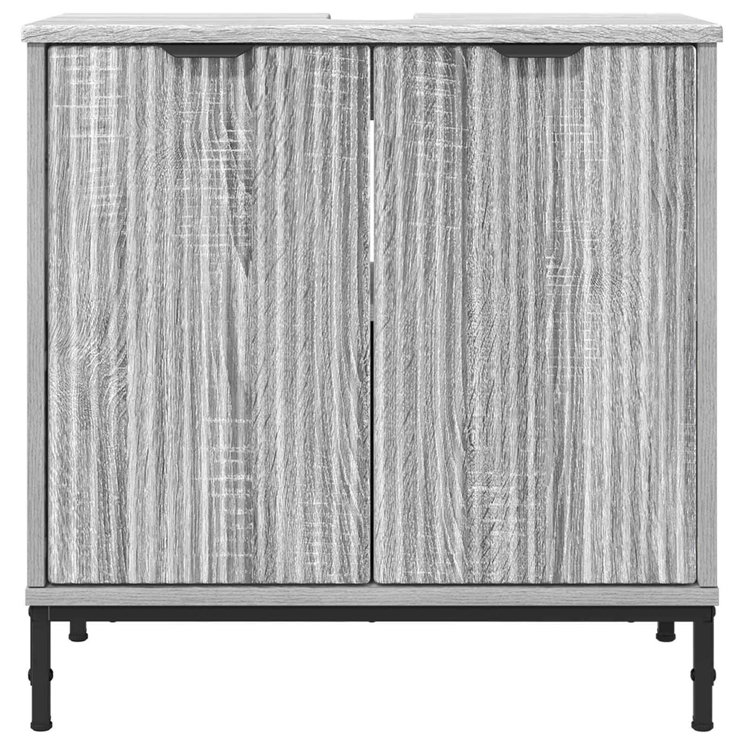 vidaXL Bathroom Sink Cabinet Grey Sonoma 60.5 x 33.5 x 61 cm 6