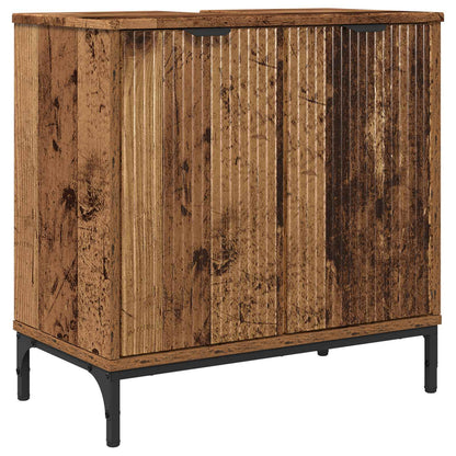 vidaXL Bathroom Sink Cabinet Old Wood 60.5 x 33.5 x 61 cm 2