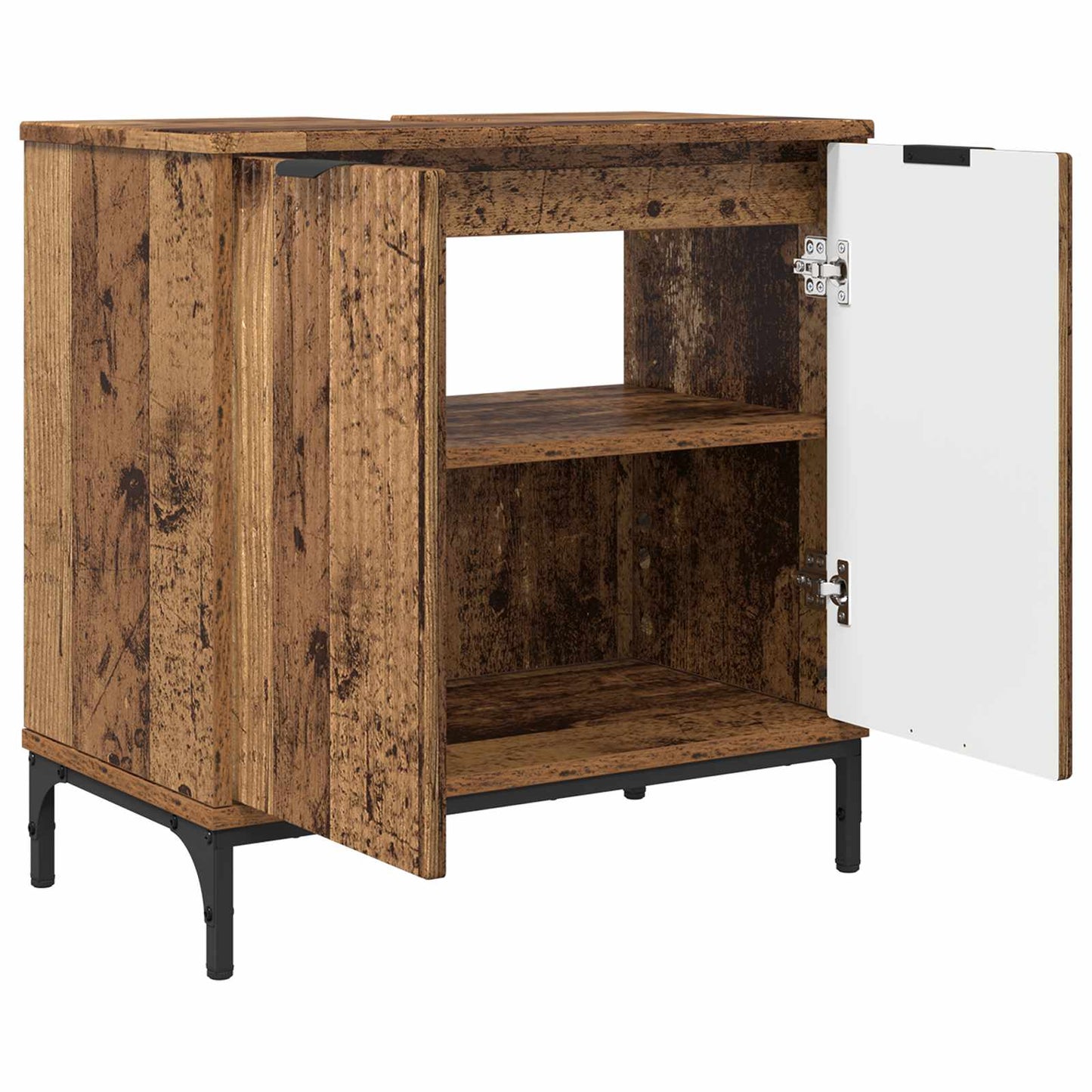 vidaXL Bathroom Sink Cabinet Old Wood 60.5 x 33.5 x 61 cm 5