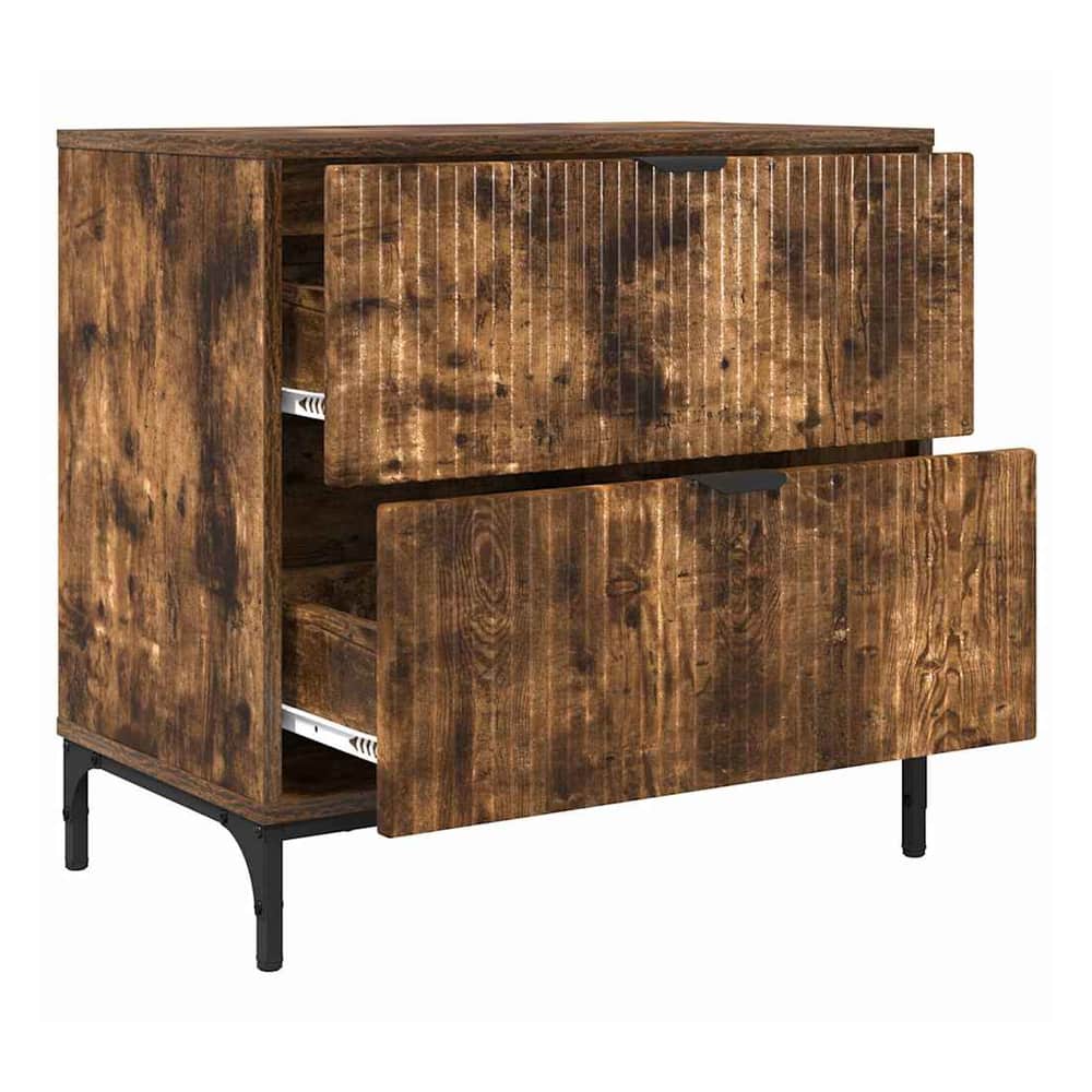 Bedside Table 63.5 x 36 x 61 cm Engineered wood Smoked oak