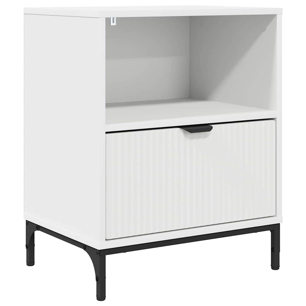 vidaXL Bedside Cabinet White 49 x 36 x 61 cm Engineered wood 2