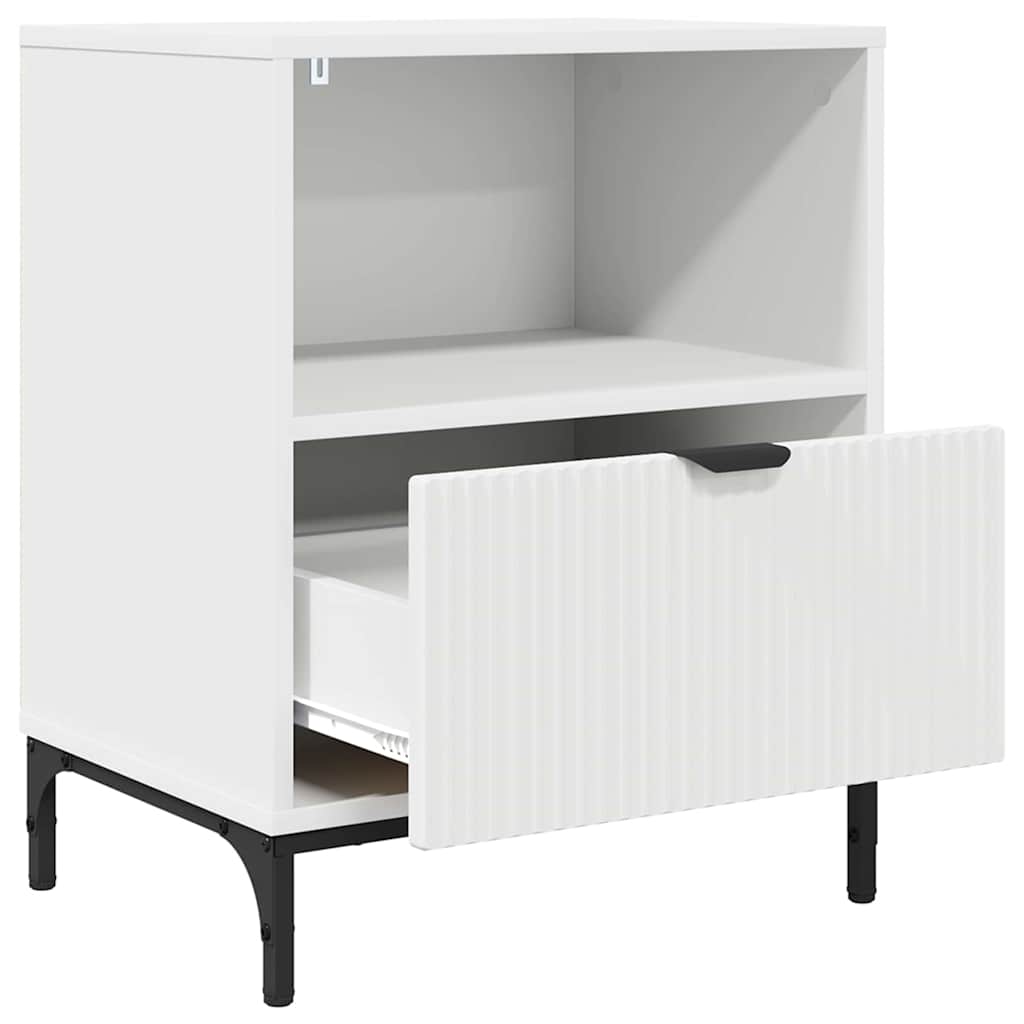 vidaXL Bedside Cabinet White 49 x 36 x 61 cm Engineered wood 5