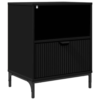 vidaXL Bedside Cabinet Black 49 x 36 x 61 cm Engineered wood 2