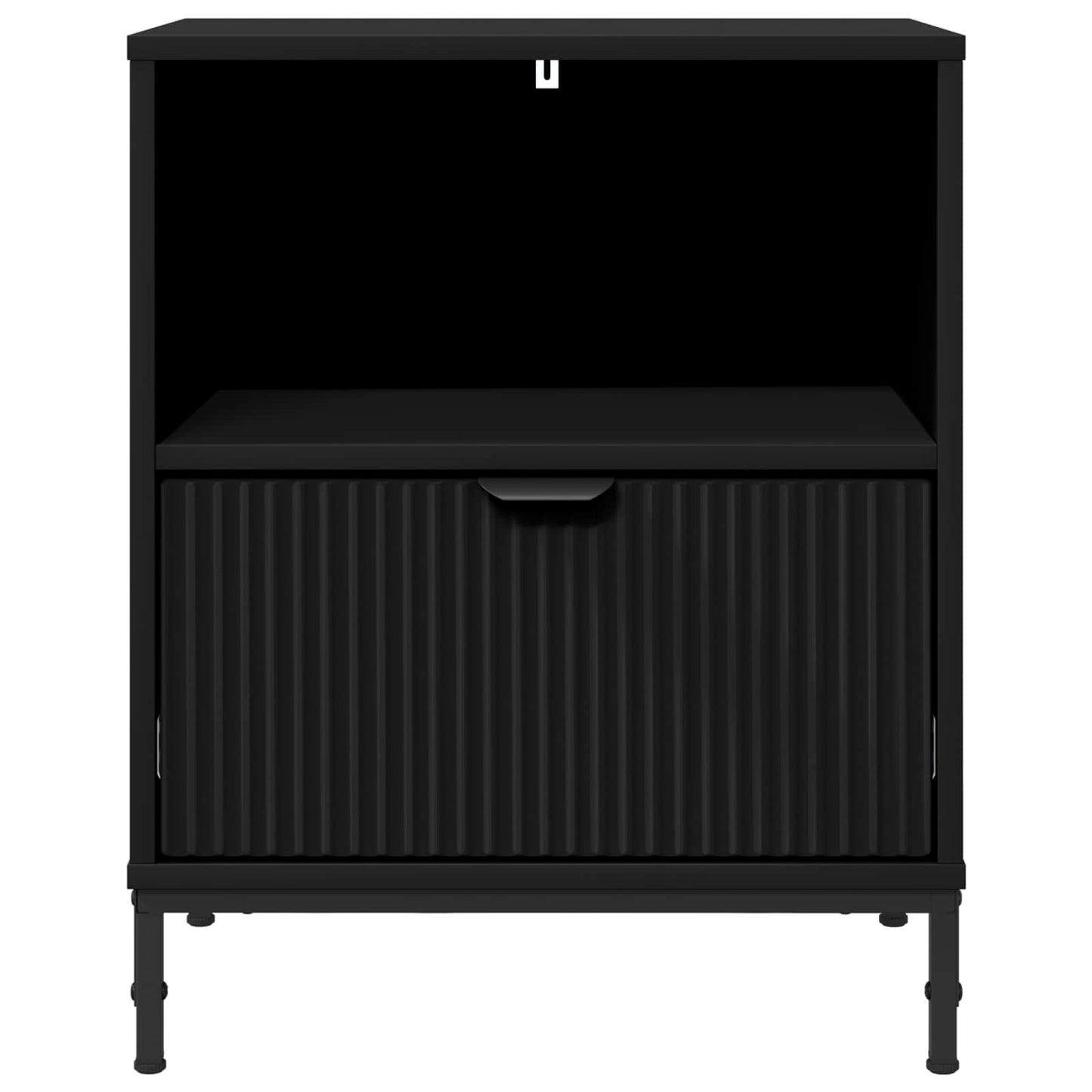 vidaXL Bedside Cabinet Black 49 x 36 x 61 cm Engineered wood 6