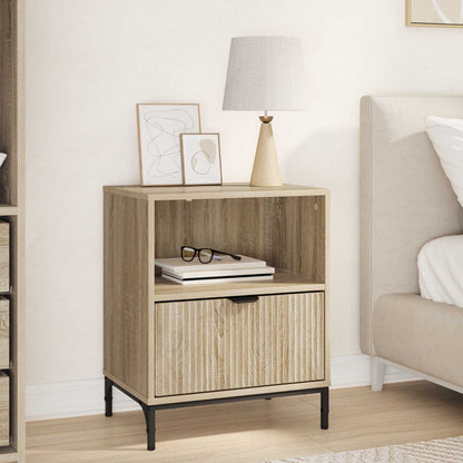 vidaXL Bedside Cabinet Sonoma oak 49 x 36 x 61 cm Engineered wood 1
