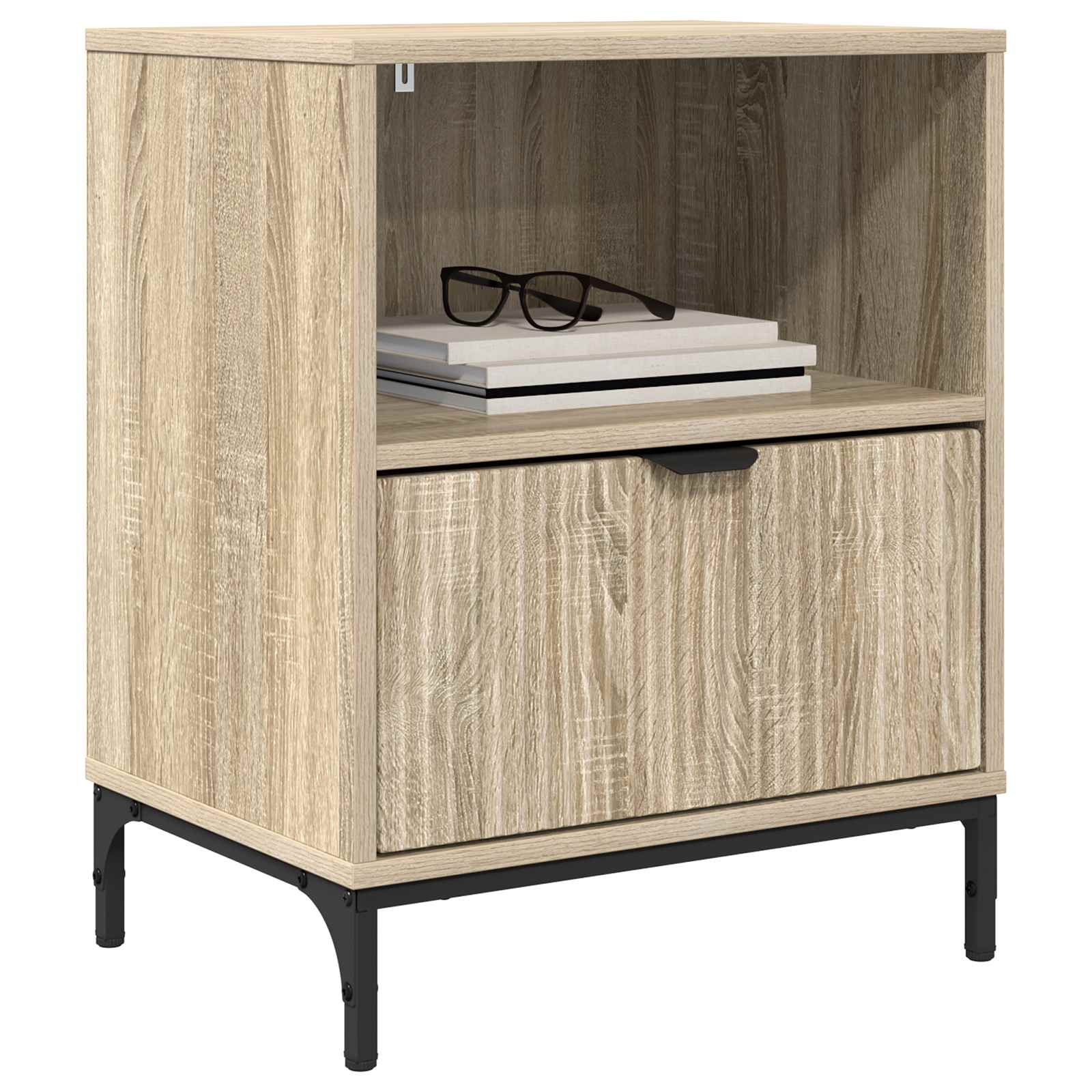 vidaXL Bedside Cabinet Sonoma oak 49 x 36 x 61 cm Engineered wood 3