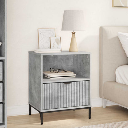 vidaXL Bedside Cabinet Concrete grey 49 x 36 x 61 cm Engineered wood 1