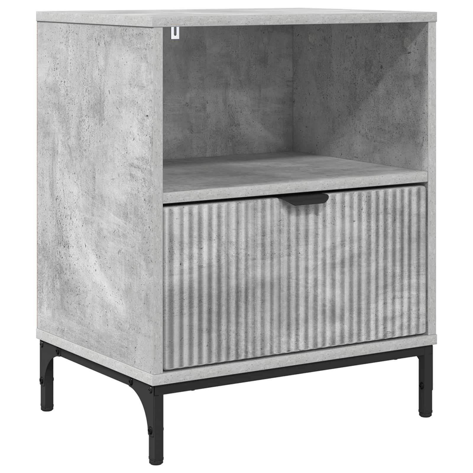 vidaXL Bedside Cabinet Concrete grey 49 x 36 x 61 cm Engineered wood 2
