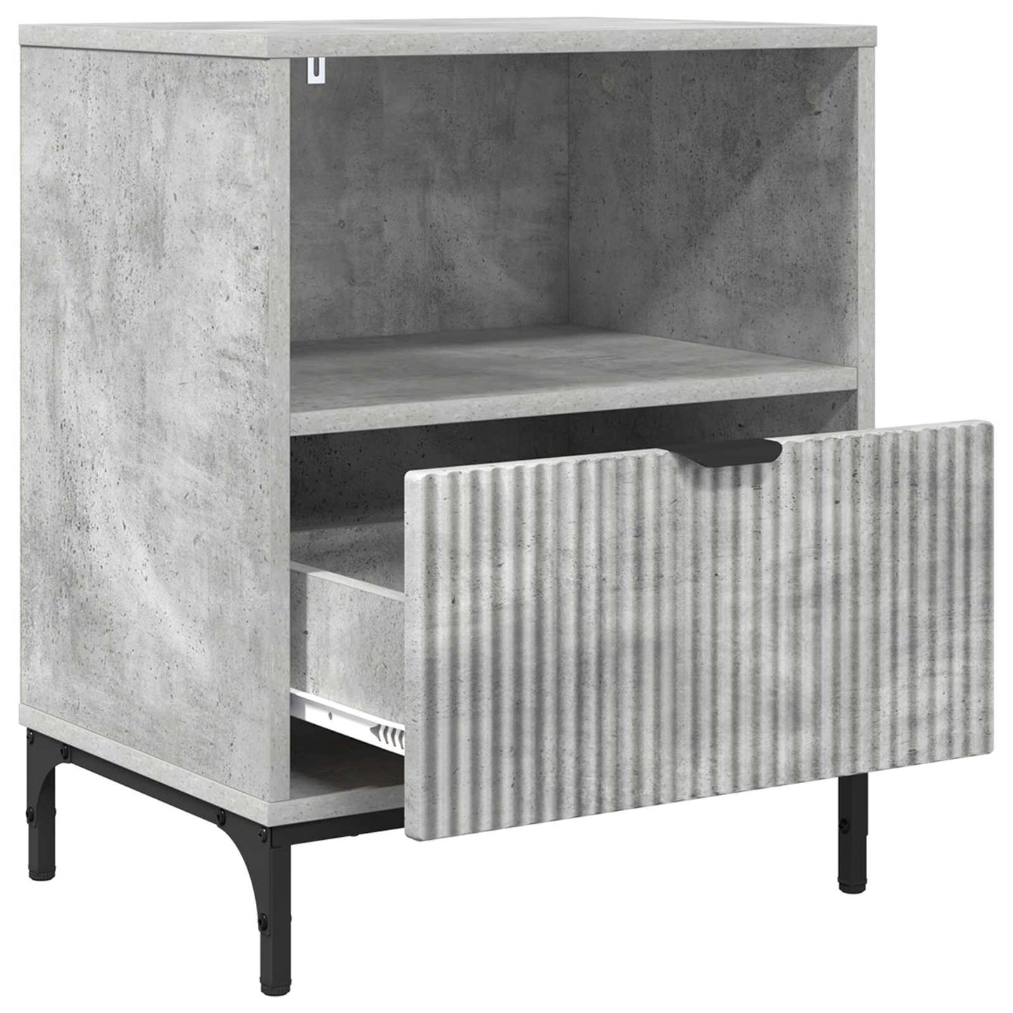 vidaXL Bedside Cabinet Concrete grey 49 x 36 x 61 cm Engineered wood 5