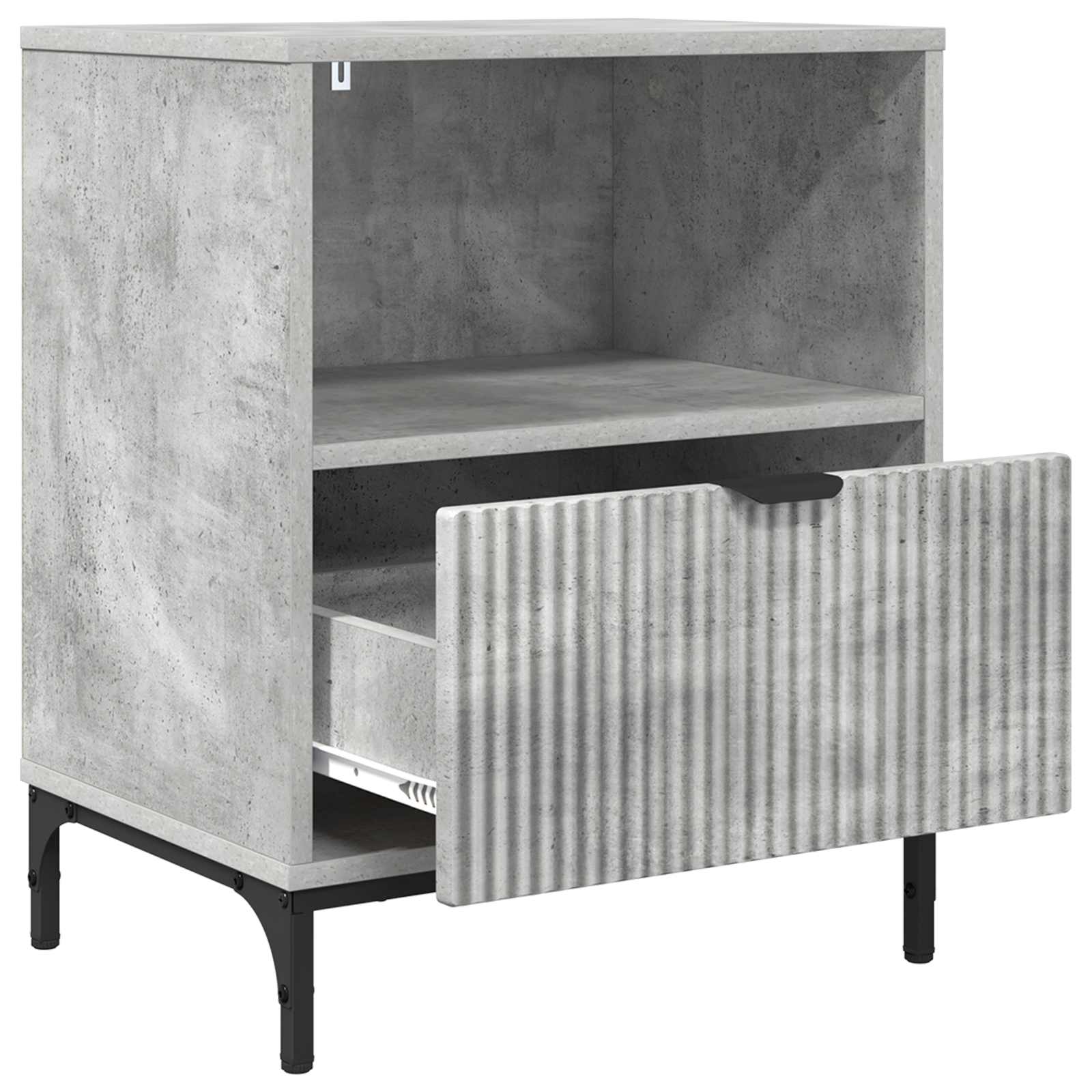 vidaXL Bedside Cabinet Concrete grey 49 x 36 x 61 cm Engineered wood 5