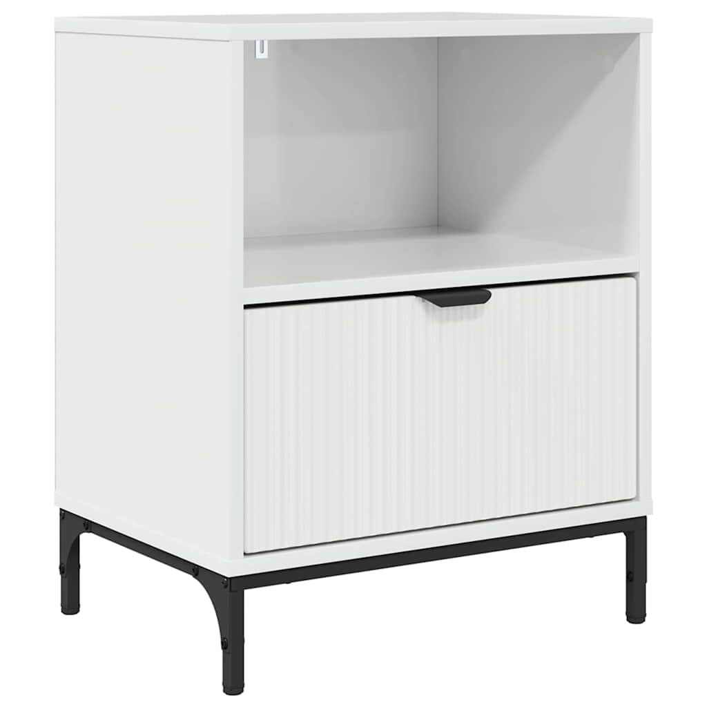 vidaXL Bedside Cabinet High gloss white 49 x 36 x 61 cm 2