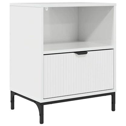 vidaXL Bedside Cabinet High gloss white 49 x 36 x 61 cm 2