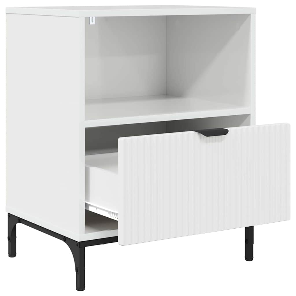 vidaXL Bedside Cabinet High gloss white 49 x 36 x 61 cm 5
