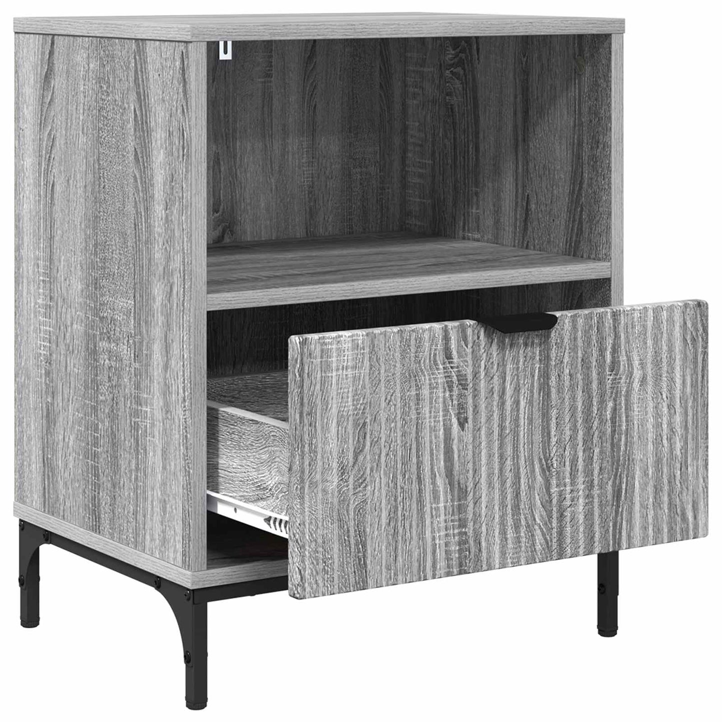 vidaXL Bedside Cabinet Grey sonoma 49 x 36 x 61 cm Engineered wood 5