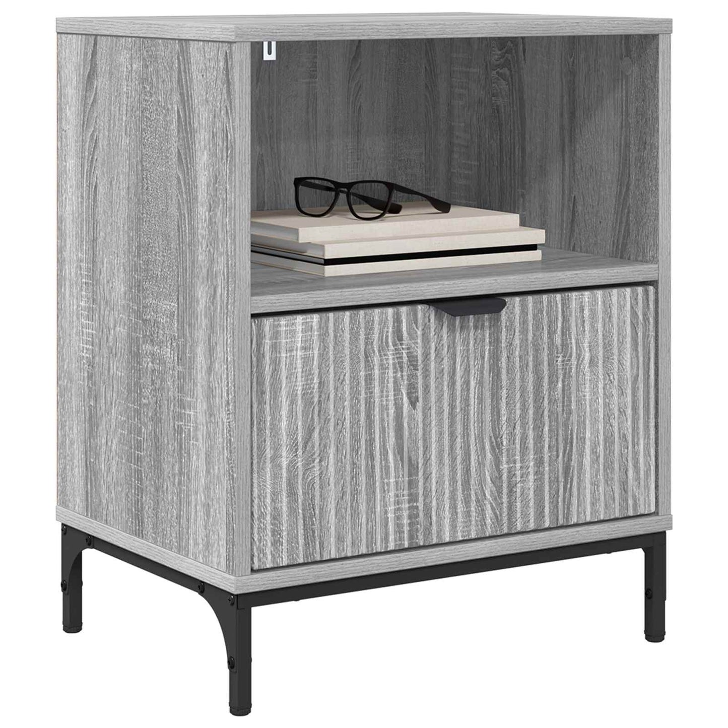 vidaXL Bedside Cabinet Grey sonoma 49 x 36 x 61 cm Engineered wood 3
