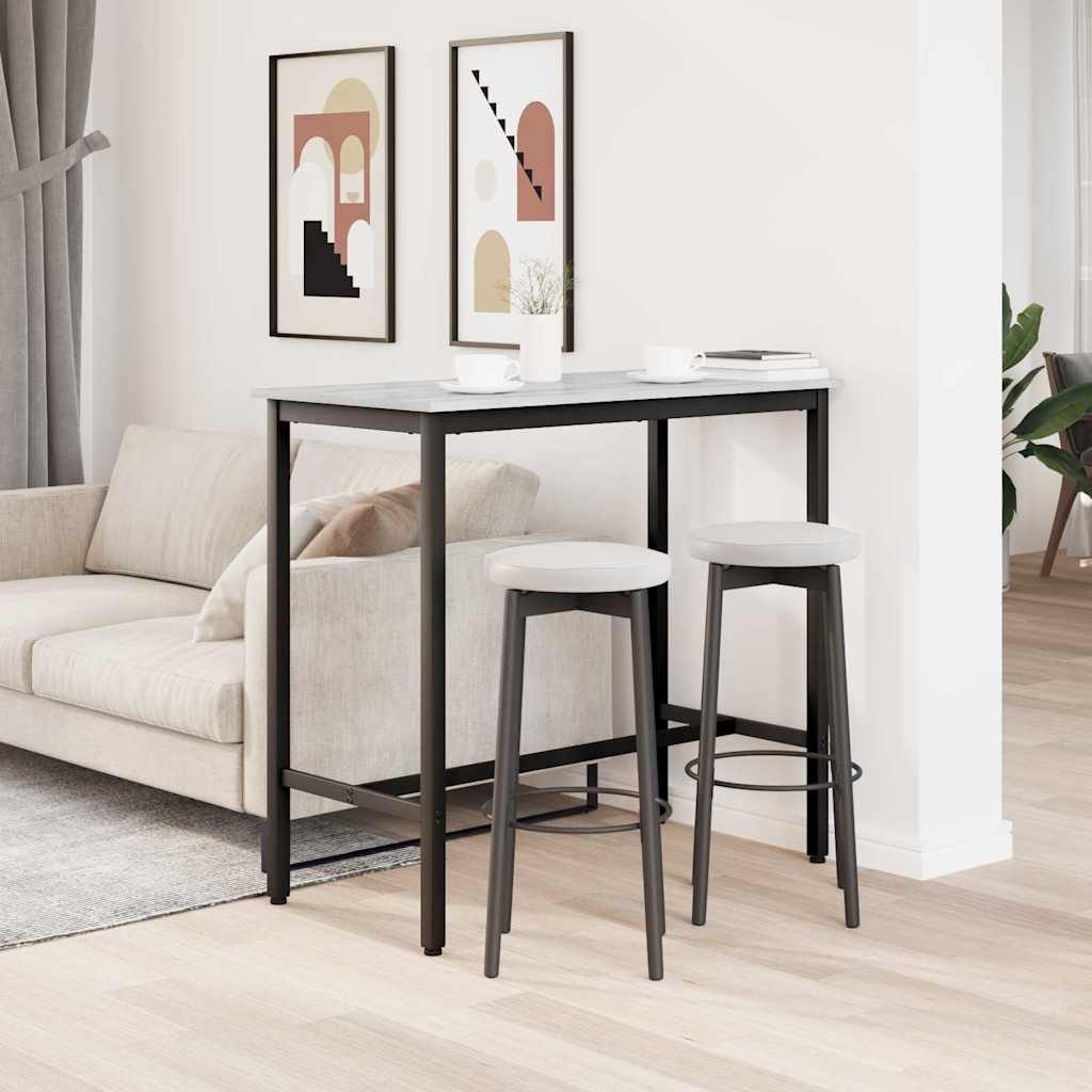 vidaXL Table Grey Sonoma 100 x 50 x 90.5 cm Engineered Wood and Steel 4