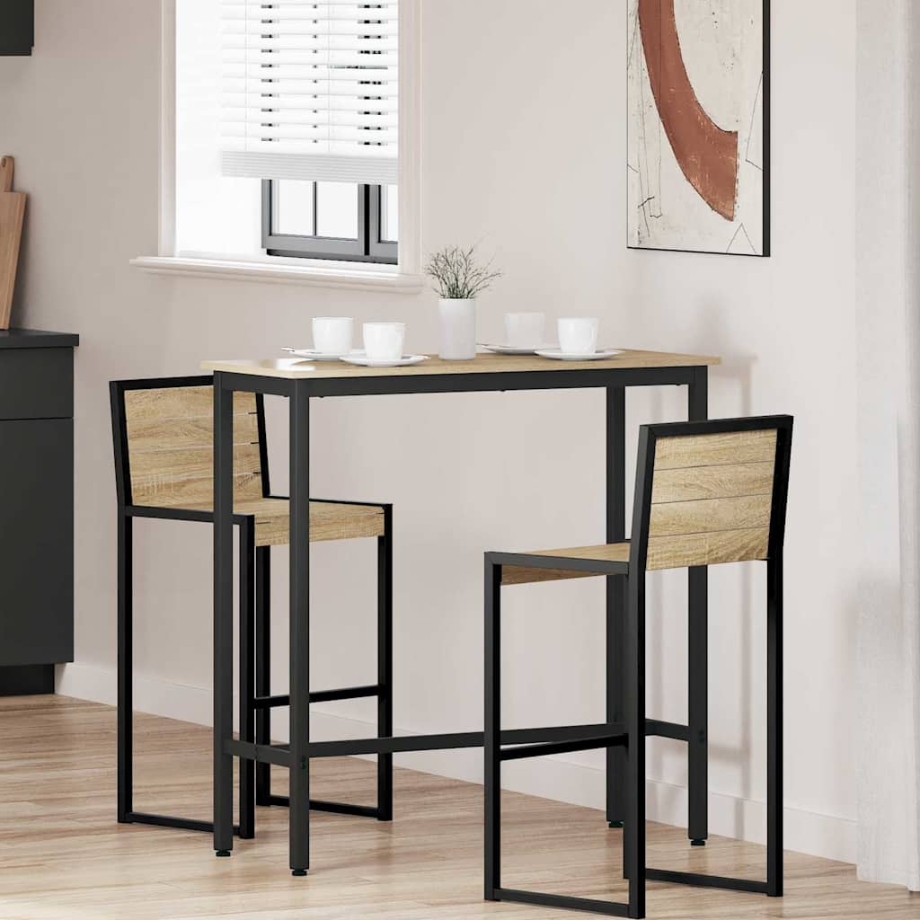 vidaXL Table Sonoma Oak 100 x 40 x 100.5 cm Engineered Wood and Steel 1