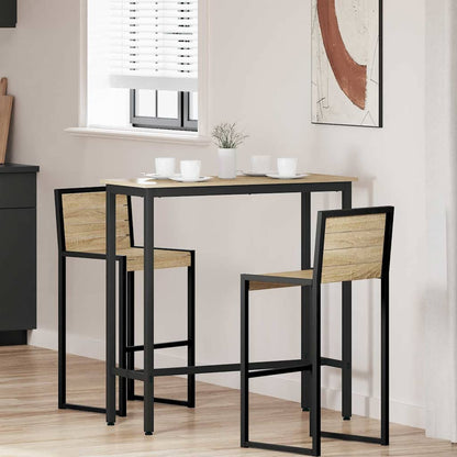 vidaXL Table Sonoma Oak 100 x 40 x 100.5 cm Engineered Wood and Steel 1