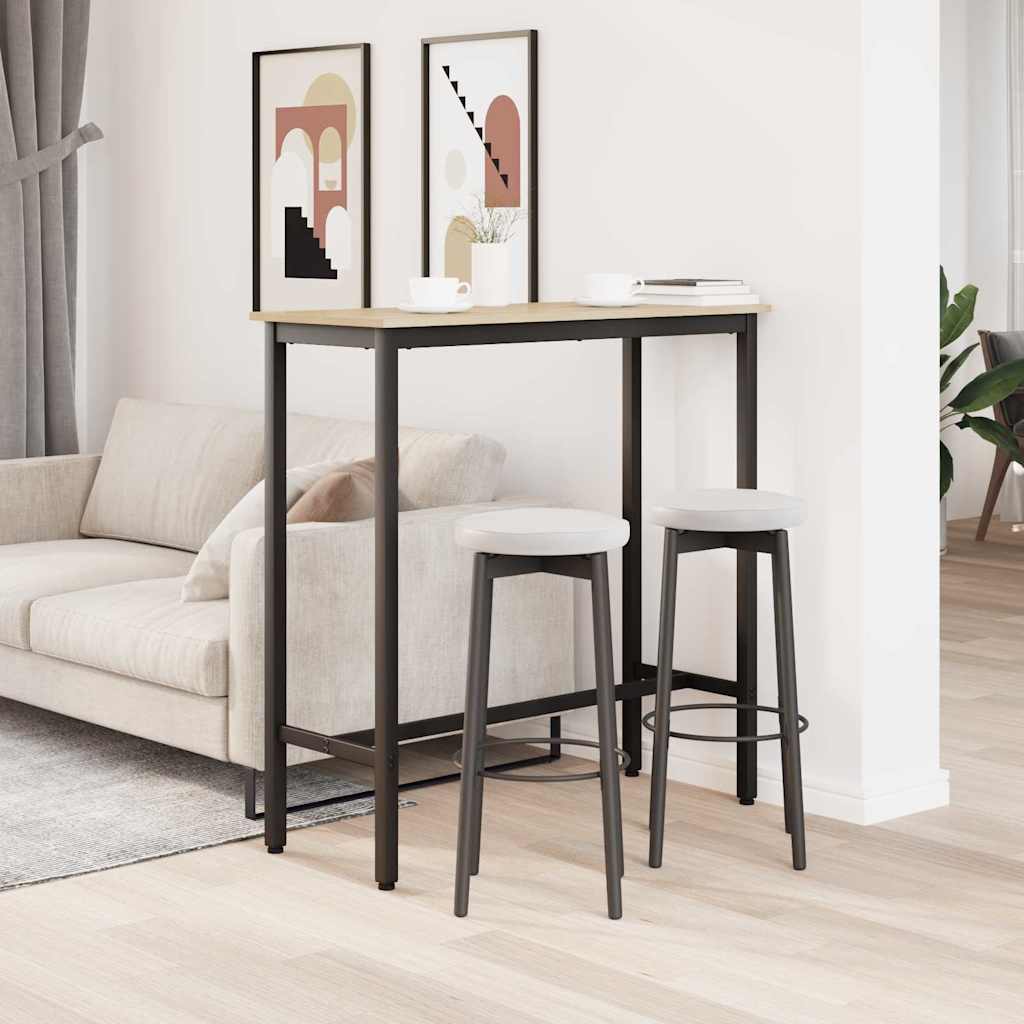 vidaXL Table Sonoma Oak 100 x 40 x 100.5 cm Engineered Wood and Steel 4