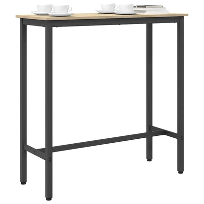 vidaXL Table Sonoma Oak 100 x 40 x 100.5 cm Engineered Wood and Steel 3