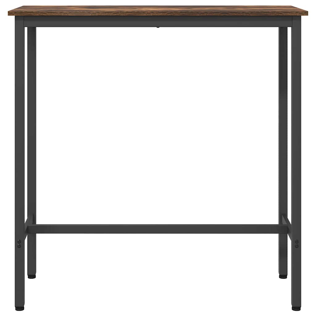 vidaXL Table Smoked Oak 100 x 40 x 100.5 cm Engineered Wood and Steel 5